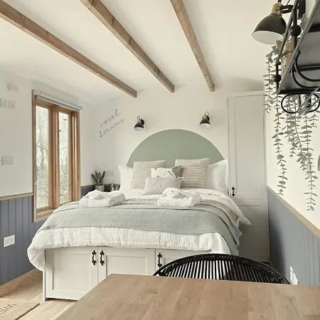 Hidden Gem Luxury Shepherd Hut - Pea Pod Wimbish Exterior photo